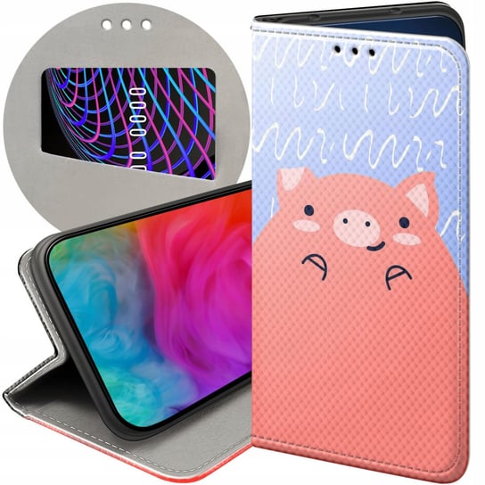 ETUI Z KLAPKĄ DO XIAOMI REDMI NOTE 10 5G WZORY ŚWINKA PEPPA BAJKA FUTERAŁ Xiaomi