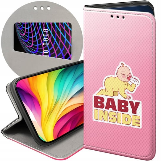 ETUI Z KLAPKĄ DO XIAOMI REDMI NOTE 10 WZORY CIĄŻOWE PREGNANT BABY SHOWER Xiaomi