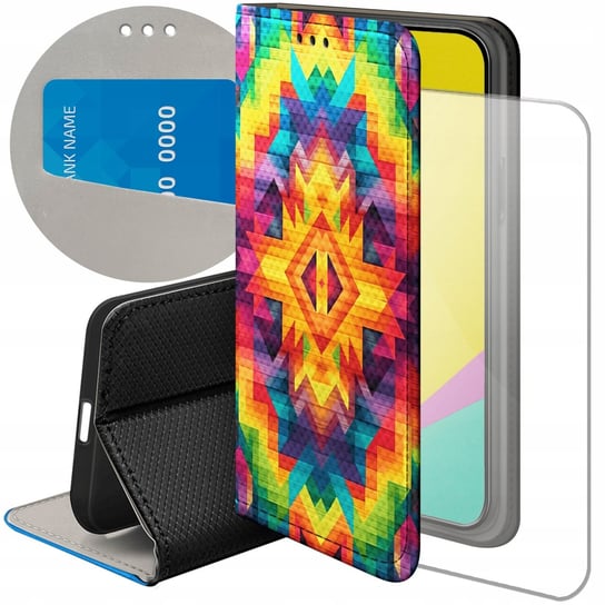 ETUI Z KLAPKĄ DO XIAOMI REDMI NOTE 12 4G WZORY AZTECKIE AZTEC AZTECY CASE Xiaomi