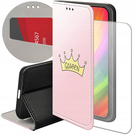 ETUI Z KLAPKĄ DO XIAOMI REDMI NOTE 12 4G WZORY KSIĘŻNICZKA QUEEN PRINCESS Xiaomi