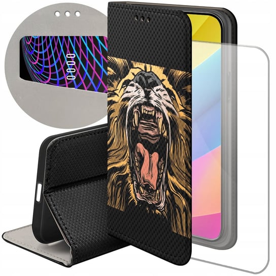 ETUI Z KLAPKĄ DO XIAOMI REDMI NOTE 12 4G WZORY LEW LWY LWICA FUTERAŁ CASE Xiaomi