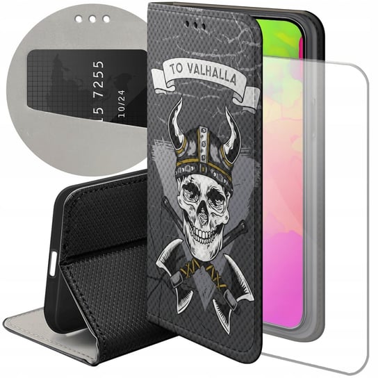 ETUI Z KLAPKĄ DO XIAOMI REDMI NOTE 12 4G WZORY WIKINGOWIE VIKING RUNY ODYN Xiaomi