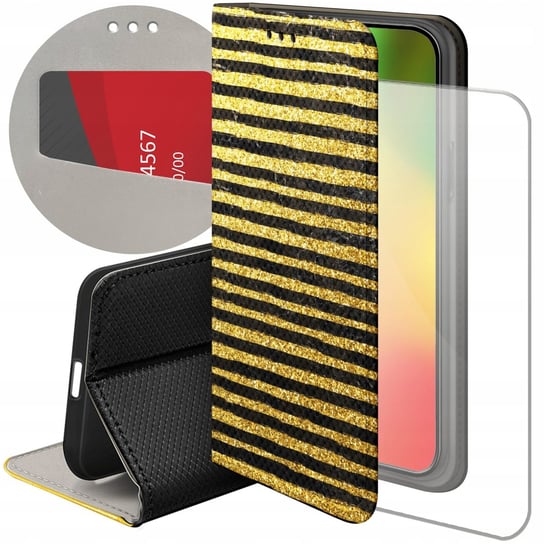 ETUI Z KLAPKĄ DO XIAOMI REDMI NOTE 12 4G WZORY ZŁOTO GOLD RICH FUTERAŁ CASE Xiaomi