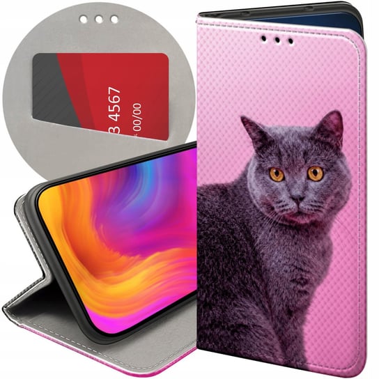 ETUI Z KLAPKĄ DO XIAOMI REDMI NOTE 12 PRO 5G WZORY KOTY KOTKI KOCIAKI CASE Xiaomi