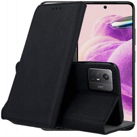 Etui Z Klapką Do Xiaomi Redmi Note 12S 4G Czarne Zamykane Magnetyczne Flip Xiaomi