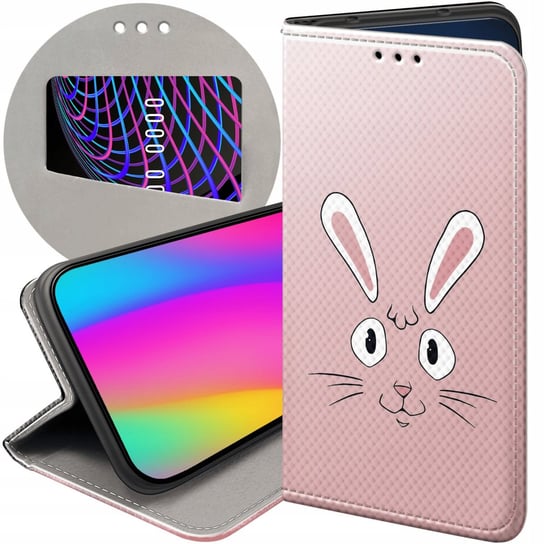 ETUI Z KLAPKĄ DO XIAOMI REDMI NOTE 12S 4G WZORY KRÓLIK ZAJĄC BUNNY FUTERAŁ Xiaomi