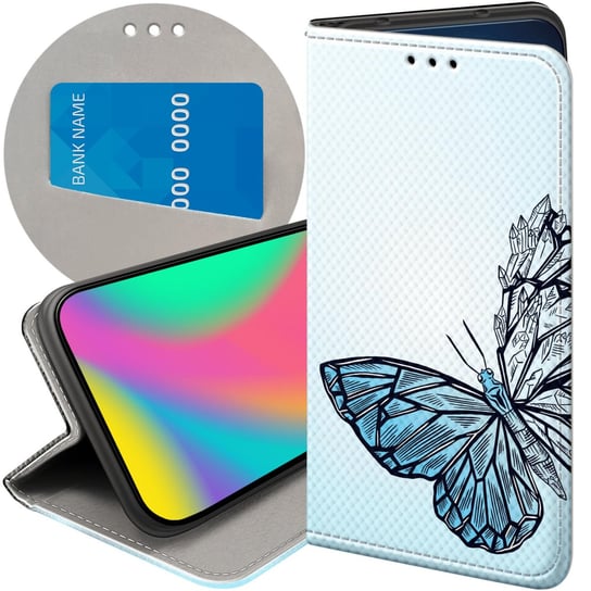 ETUI Z KLAPKĄ DO XIAOMI REDMI NOTE 12S 4G WZORY MOTYLE BUTTERFLY BARWNE Xiaomi