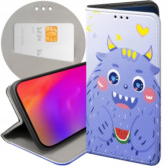 ETUI Z KLAPKĄ DO XIAOMI REDMI NOTE 12S 4G WZORY POTWORY POTWÓR MONSTER CASE Xiaomi