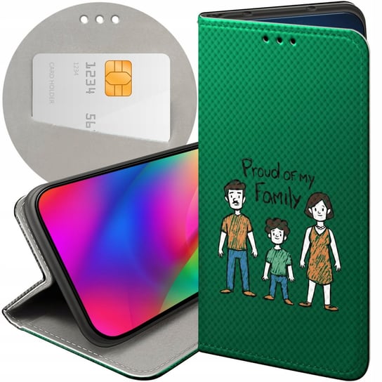 ETUI Z KLAPKĄ DO XIAOMI REDMI NOTE 12S 4G WZORY RODZINA FAMILIA DOM FUTERAŁ Xiaomi