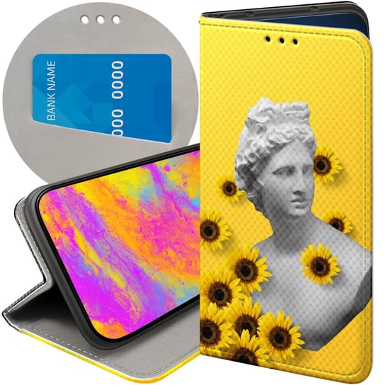 ETUI Z KLAPKĄ DO XIAOMI REDMI NOTE 12S 4G WZORY ŻÓŁTE SŁONECZNE YELLOW CASE Xiaomi