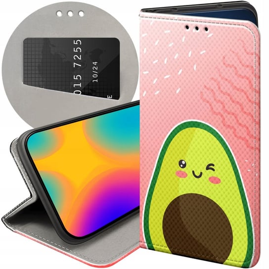 ETUI Z KLAPKĄ DO XIAOMI REDMI NOTE 7 WZORY AWOKADO AVOCADO OWOC FUTERAŁ Xiaomi