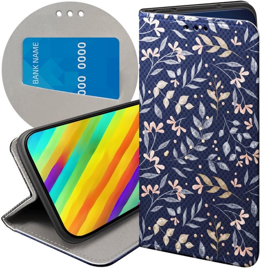 ETUI Z KLAPKĄ DO XIAOMI REDMI NOTE 7 WZORY FLORAL BOTANIKA BUKIETY FUTERAŁ Xiaomi