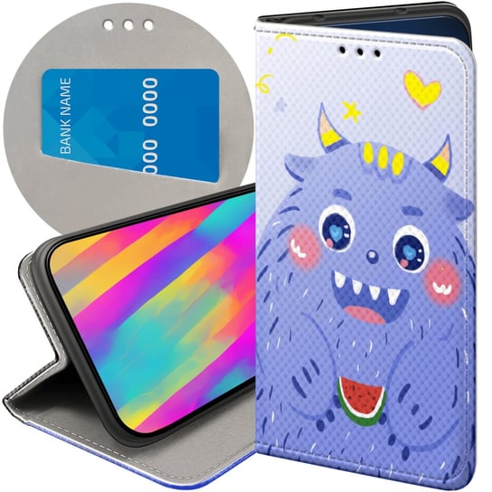 ETUI Z KLAPKĄ DO XIAOMI REDMI NOTE 7 WZORY POTWORY POTWÓR MONSTER FUTERAŁ Xiaomi