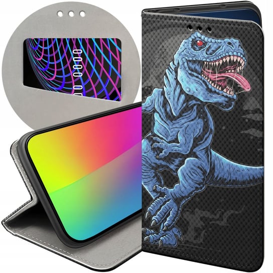 ETUI Z KLAPKĄ DO XIAOMI REDMI NOTE 8 / NOTE 8 2021 WZORY DINOZAURY REPTILIA Xiaomi