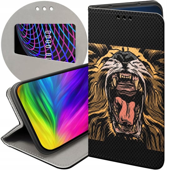 ETUI Z KLAPKĄ DO XIAOMI REDMI NOTE 8 / NOTE 8 2021 WZORY LEW LWY LWICA CASE Xiaomi