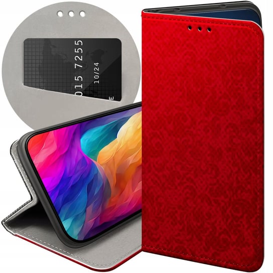 Etui Z Klapką Do Xiaomi Redmi Note 8 Pro Wzory Czerwone Serca Róże Futerał Xiaomi