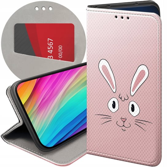 Etui Z Klapką Do Xiaomi Redmi Note 8 Pro Wzory Królik Zając Bunny Futerał Xiaomi