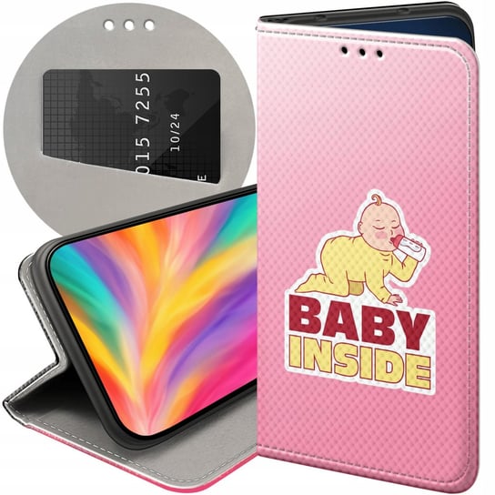 ETUI Z KLAPKĄ DO XIAOMI REDMI NOTE 8T WZORY CIĄŻOWE PREGNANT BABY SHOWER Xiaomi