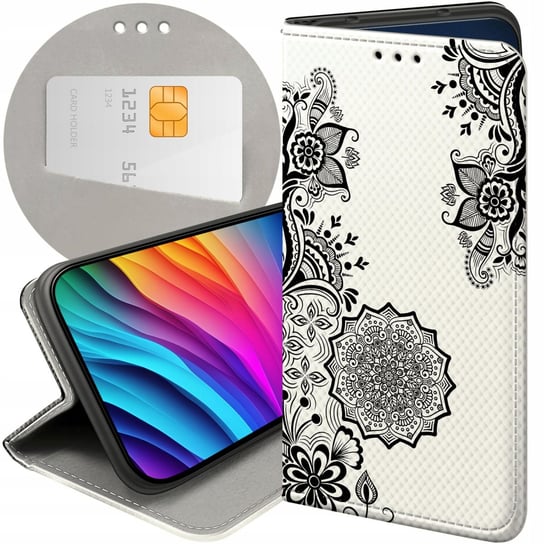 ETUI Z KLAPKĄ DO XIAOMI REDMI NOTE 8T WZORY MANDALA BUDDYZM SZTUKA WZORY Xiaomi