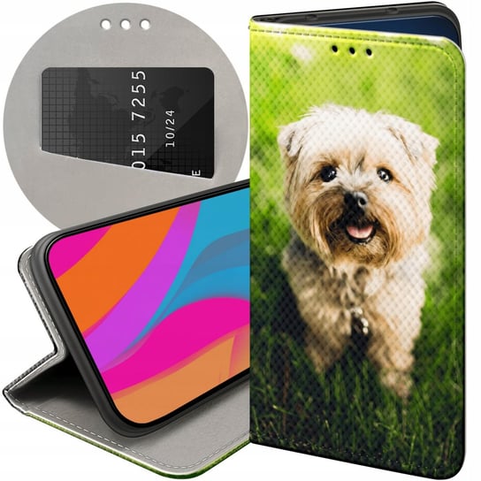 Etui Z Klapką Do Xiaomi Redmi Note 8T Wzory Pieski Psiaki Dogs Futerał Case Xiaomi