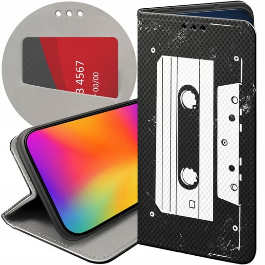 ETUI Z KLAPKĄ DO XIAOMI REDMI NOTE 8T WZORY RETRO OLD SCHOOL MUZYKA GRY Xiaomi