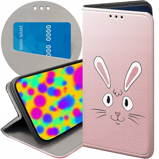Etui Z Klapką Do Xiaomi Redmi Note 9 Wzory Królik Zając Bunny Futerał Case Xiaomi
