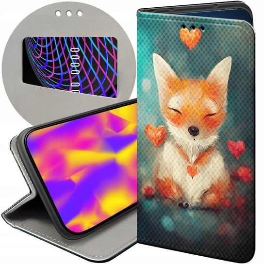 Etui Z Klapką Do Xiaomi Redmi Note 9 Wzory Liski Lisy Fox Futerał Pokrowiec Xiaomi