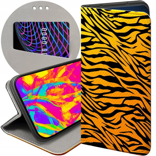 ETUI Z KLAPKĄ DO Y6S / Y6 PRIME 2019 / HONOR 8A WZORY TYGRYS TYGRYESK TIGER Honor