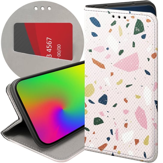 ETUI Z KLAPKĄ DO ZTE AXON 7 MINI WZORY LASTRIKO TERRAZZO TERAKOTA FUTERAŁ ZTE