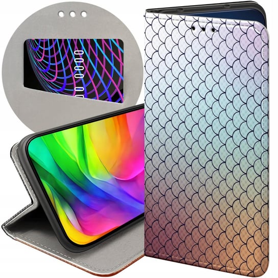 ETUI Z KLAPKĄ DO ZTE AXON 7 MINI WZORY OMBRE GRADIENT KOLORY FUTERAŁ CASE ZTE