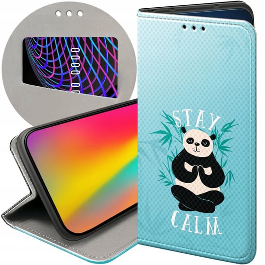 ETUI Z KLAPKĄ DO ZTE AXON 7 MINI WZORY PANDA BAMBUS PANDY FUTERAŁ POKROWIEC ZTE