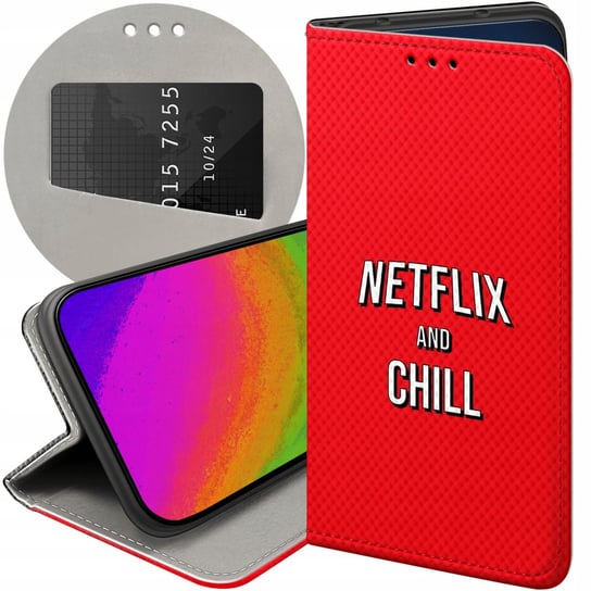 ETUI Z KLAPKĄ DO ZTE BLADE V8 LITE WZORY NETFLIX SERIALE FILMY KINO CASE ZTE