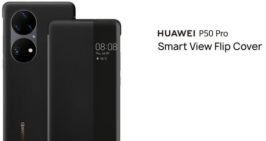 Etui z klapką Huawei do Huawei P50 Pro czarne Huawei