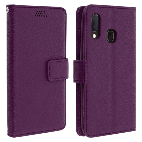 Etui z klapką i portfelem, etui Slim Cover Huawei Y5 2019 / Honor 8S, Silikonowe etui – fioletowe Avizar