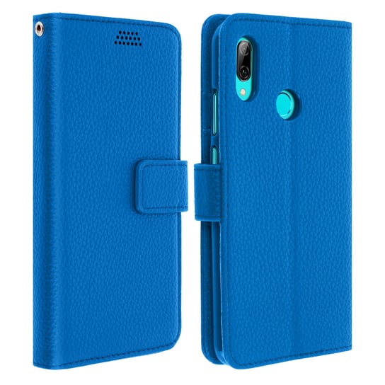 Etui z klapką i portfelem, etui slim Huawei P Smart 2019 / Honor 10 Lite, silikon Niebieski Avizar