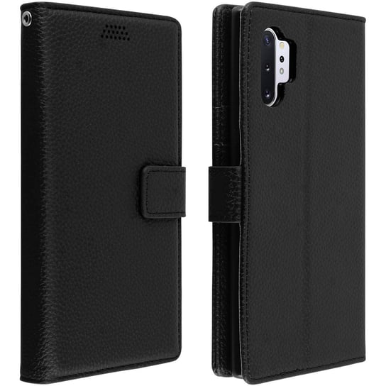 Etui z klapką i portfelem, etui slim Samsung Galaxy Note 10 Plus, silikonowe etui – czarne Avizar