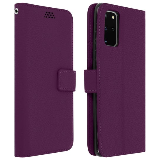 Etui z klapką i portfelem, etui slim Samsung Galaxy S20 Plus, silikonowa obudowa – fiolet Avizar