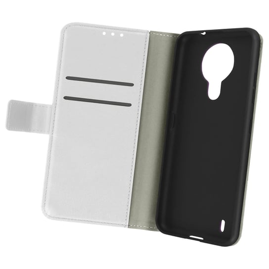 Etui z klapką i portfelem, wąska obudowa Nokia 1.4 , silikon – biały Avizar