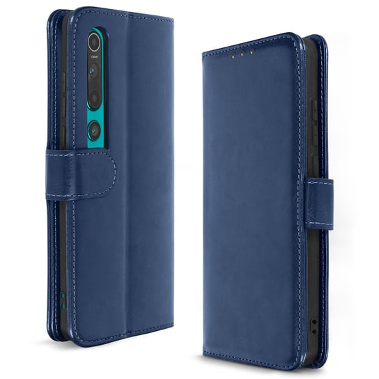 Etui z klapką i portfelem z serii Vintage do Xiaomi Mi 10 / 10 Pro – niebieskie Avizar