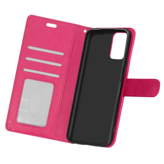 Etui z klapką i portfelem z serii Vintage do Xiaomi Redmi Note 10 5G/Poco M3 Pro – różowe Avizar