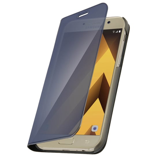 Etui z klapką, lustrzane etui do Samsunga Galaxy A5 2017, stojące etui – czarne Avizar