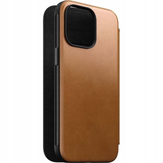 Etui z klapką Nomad Modern Leather Folio MagSafe do iPhone 15 Pro Max, brązowe NOMAD