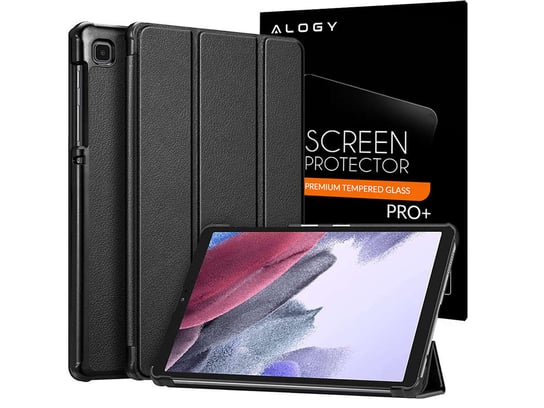 Etui z klapką obudowa Alogy Book Cover do Galaxy A7 Lite 8.7 T220/T225 Czarny + Szkło Samsung