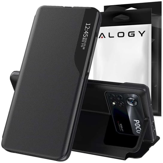Etui z klapką portfel Alogy skórzane Smart View Cover do Xiaomi Redmi Note 10 Pro 4kom.pl