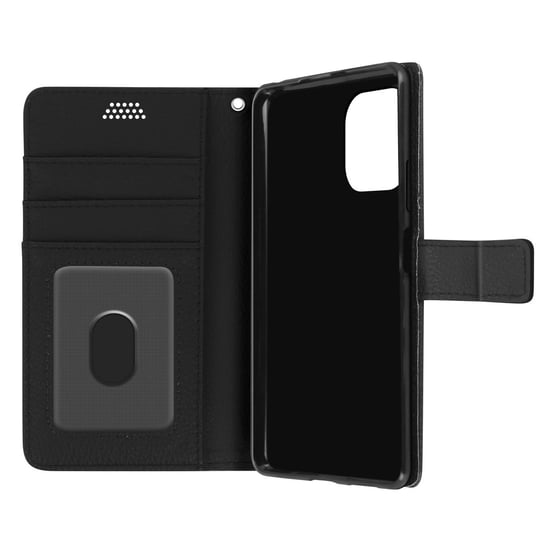 Etui z klapką-portfelem, etui slim Xiaomi Mi 11 Lite, silikon – czarne Avizar