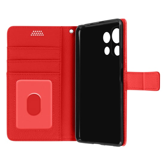 Etui z klapką-portfelem, etui slim Xiaomi Mi 11 Lite, silikon – czerwone Avizar