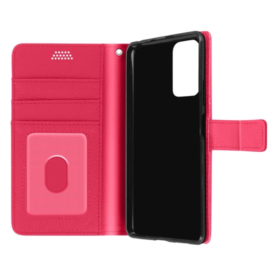 Etui z klapką-portfelem, etui slim Xiaomi Redmi Note 10 Pro, silikon – różowe Avizar