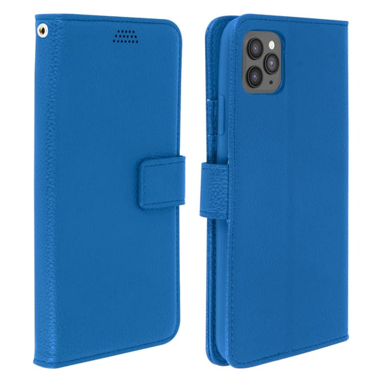 Etui z klapką-portfelem, smukłe etui do Apple iPhone 11 Pro, silikonowa obudowa – niebieski Avizar