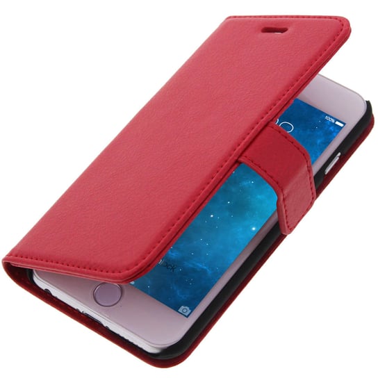 Etui z klapką-portfelem, smukłe etui do Apple iPhone 6/6S, silikonowa obudowa – czerwona Avizar