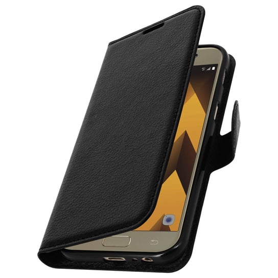 Etui z klapką-portfelem, smukłe etui do Samsunga Galaxy A5 2017, silikonowa obudowa – czarne Avizar